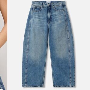 NWT Good American Good Extreme Barrel Jeans | Medium Blue Wash | Size 6/28